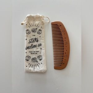 OwlCrate Wooden Comb with Canvas Pouch inspired by “These Violent Delights”